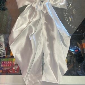 Elegant White Satin Bow